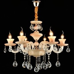 Recurso tradicional clássico galvanizado para lustre de metal estilo mini cristal