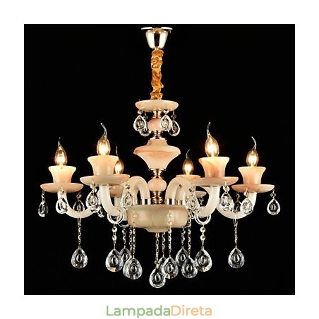 Recurso tradicional clássico galvanizado para lustre de metal estilo mini cristal Recurso tradicional clássico galvanizado para lustre de metal estilo mini cristal