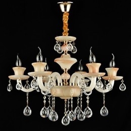 Recurso tradicional clássico galvanizado para lustre de metal estilo mini cristal