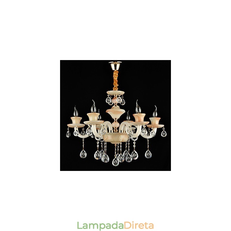Recurso tradicional clássico galvanizado para lustre de metal estilo mini cristal