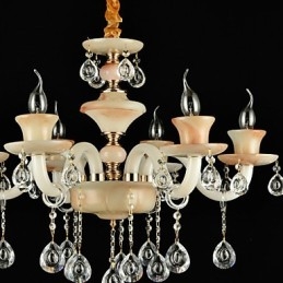 Recurso tradicional clássico galvanizado para lustre de metal estilo mini cristal