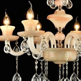 Recurso tradicional clássico galvanizado para lustre de metal estilo mini cristal