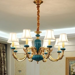 Lustre todo em cobre Lustre decorativo em jade KP