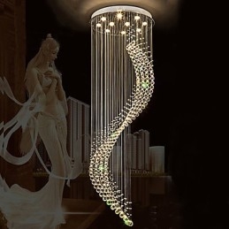 Moderno Cristal Teto Pendente Luz Interior Lustre Casa Pendurado Iluminação Lustre Lâmpadas Luminárias 3W Lâmpadas BRANCAS QUENTES