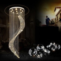 Moderno Cristal Teto Pendente Luz Interior Lustre Casa Pendurado Iluminação Lustre Lâmpadas Luminárias 3W Lâmpadas BRANCAS QUENTES