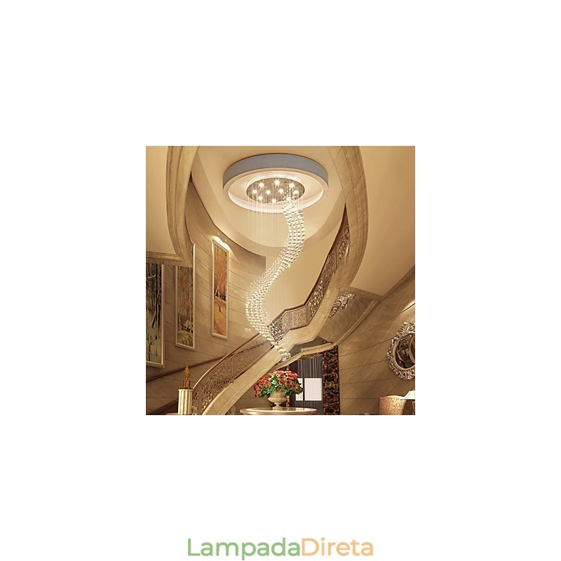 Moderno Cristal Teto Pendente Luz Interior Lustre Casa Pendurado Iluminação Lustre Lâmpadas Luminárias 3W Lâmpadas BRANCAS QUENTES