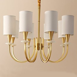 Lustre de latão puro Lustre decorativo de jade