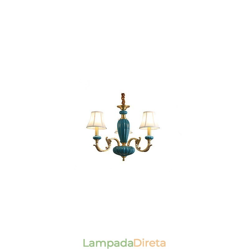 Lustre todo em cobre Lustre decorativo jade OP