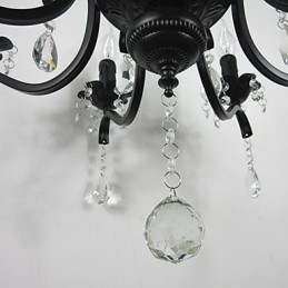 Lustre de cristal estilo europeu lâmpada de ferro forjado lâmpadas de vela criativas e lanternas