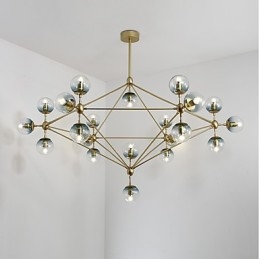 Twenty_one Light Post Moderno Estilo Europeu Modo Metal Vidro Luminária Pendente Foyer Decore Lustre Industrial Lâmpada
