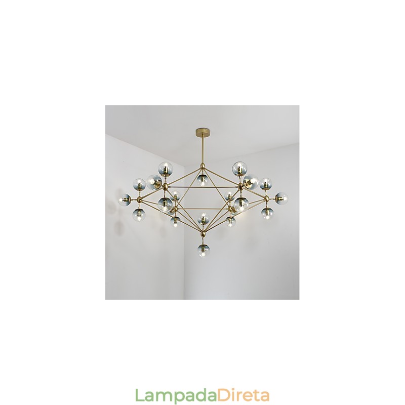 Twenty_one Light Post Moderno Estilo Europeu Modo Metal Vidro Luminária Pendente Foyer Decore Lustre Industrial Lâmpada