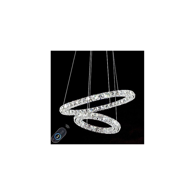 Lustre de cristal Luzes Pingente de Interior Luminária de Teto Luminárias Reguláveis com Controle Remoto