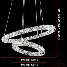 Lustre de cristal Luzes Pingente de Interior Luminária de Teto Luminárias Reguláveis com Controle Remoto