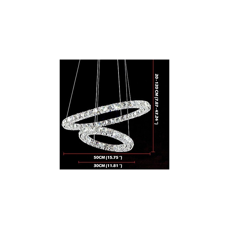 Lustre de cristal Luzes Pingente de Interior Luminária de Teto Luminárias Reguláveis com Controle Remoto