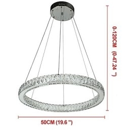 Anel regulável Indoo Luz de teto Pendente Luz moderna Lustre Iluminação Lustre Lâmpada com controle remoto