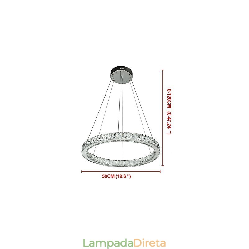 Anel regulável Indoo Luz de teto Pendente Luz moderna Lustre Iluminação Lustre Lâmpada com controle remoto