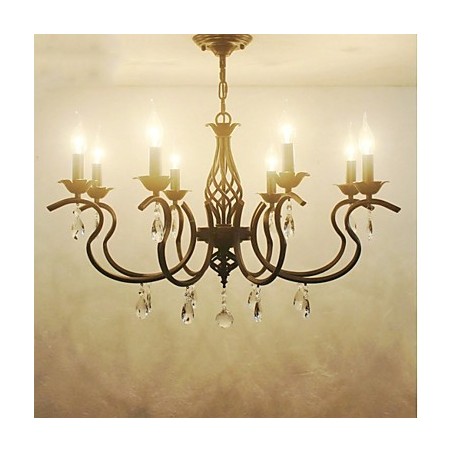 Lustre de cristal estilo europeu, luzes de jantar, velas criativas simples, lâmpadas e lanternas, novidade, iluminação Lustre de cristal estilo europeu, luzes de jantar, velas criativas simples, lâmpadas e lanternas, novidade, iluminação