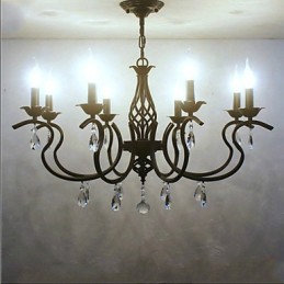Lustre de cristal estilo europeu, luzes de jantar, velas criativas simples, lâmpadas e lanternas, novidade, iluminação