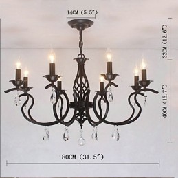 Lustre de cristal estilo europeu, luzes de jantar, velas criativas simples, lâmpadas e lanternas, novidade, iluminação