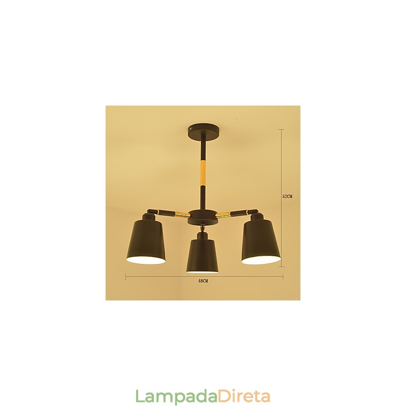 Luminária pendente tradicional clássica com pintura para estilo mini madeira bambu