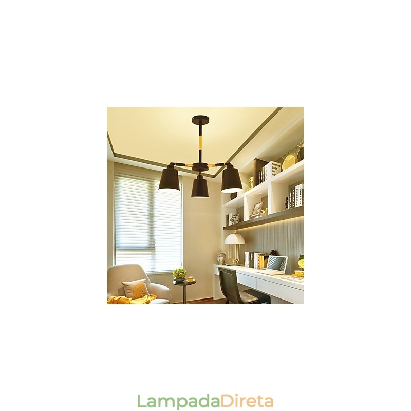 Luminária pendente tradicional clássica com pintura para estilo mini madeira bambu