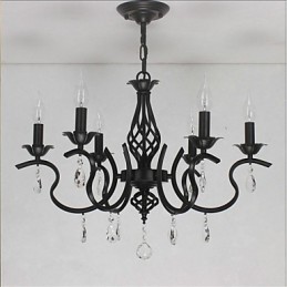 Lustre de cristal estilo europeu, luzes de jantar, velas criativas simples, lâmpadas e lanternas, novidade, iluminação