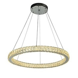 Luminária pendente de teto com anel regulável, lustre moderno, iluminação interna, lâmpada com controle remoto