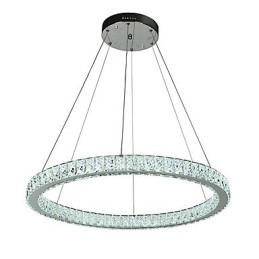 Luminária pendente de teto com anel regulável, lustre moderno, iluminação interna, lâmpada com controle remoto