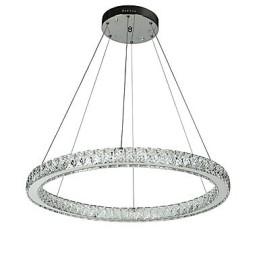 Luminária pendente de teto com anel regulável, lustre moderno, iluminação interna, lâmpada com controle remoto