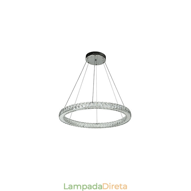 Luminária pendente de teto com anel regulável, lustre moderno, iluminação interna, lâmpada com controle remoto