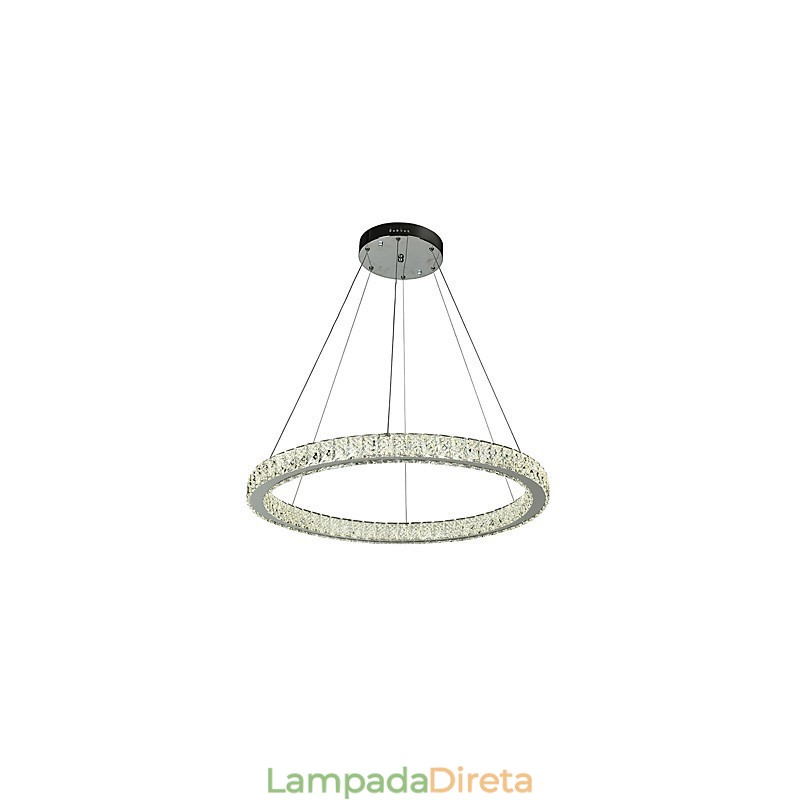 Luminária pendente de teto com anel regulável, lustre moderno, iluminação interna, lâmpada com controle remoto