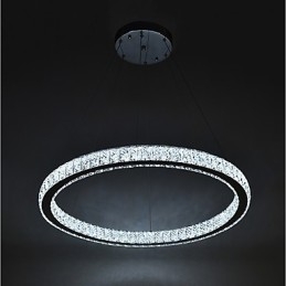 Luminária pendente de teto com anel regulável, lustre moderno, iluminação interna, lâmpada com controle remoto