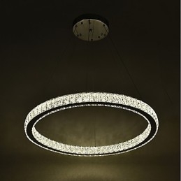Luminária pendente de teto com anel regulável, lustre moderno, iluminação interna, lâmpada com controle remoto