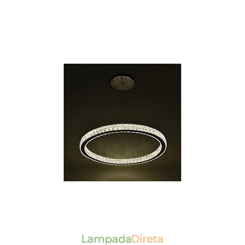 Luminária pendente de teto com anel regulável, lustre moderno, iluminação interna, lâmpada com controle remoto