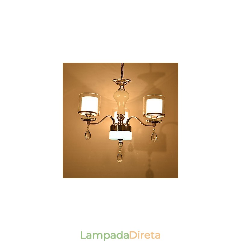 Característica eletrogalvanizada contemporânea moderna para lustre de metal cristal