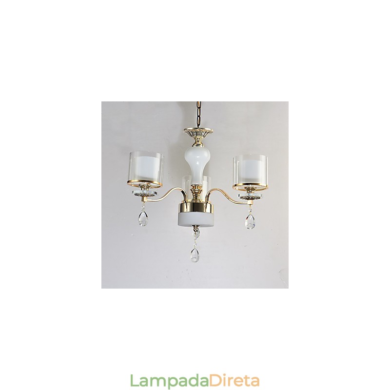 Característica eletrogalvanizada contemporânea moderna para lustre de metal cristal