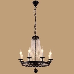 8 Luzes Lustre Moderno Contemporâneo Tradicional Clássico Rústico Lodge Vintage Retro Lanterna Tambor Country Island Globo Tigela