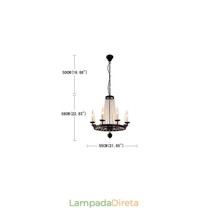 8 Luzes Lustre Moderno Contemporâneo Tradicional Clássico Rústico Lodge Vintage Retro Lanterna Tambor Country Island Globo Tigela