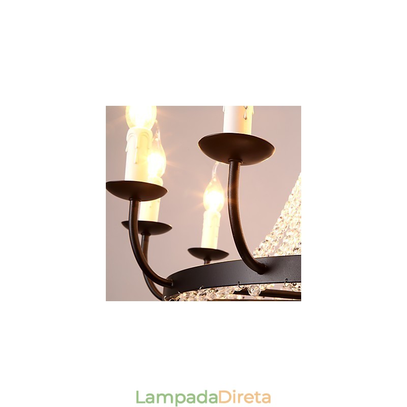 8 Luzes Lustre Moderno Contemporâneo Tradicional Clássico Rústico Lodge Vintage Retro Lanterna Tambor Country Island Globo Tigela
