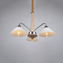 Lustre moderno contemporâneo galvanizado para lustre de bambu e madeira