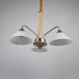 Lustre moderno contemporâneo galvanizado para lustre de bambu e madeira