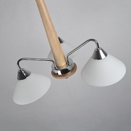 Lustre moderno contemporâneo galvanizado para lustre de bambu e madeira