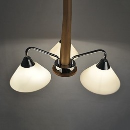 Lustre moderno contemporâneo galvanizado para lustre de bambu e madeira