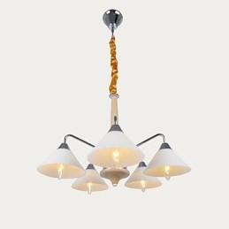 Lustre moderno contemporâneo de 5 luzes para