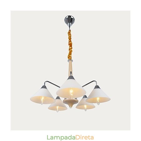 Lustre moderno contemporâneo de 5 luzes para Lustre moderno contemporâneo de 5 luzes para