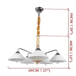 Lustre moderno contemporâneo de 5 luzes para