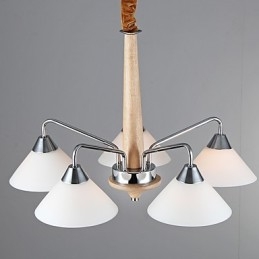 Lustre moderno contemporâneo de 5 luzes para