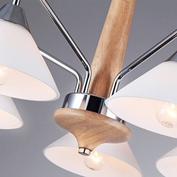 Lustre moderno contemporâneo de 5 luzes para