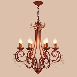 8 Luzes Lustre Moderno Contemporâneo Tradicional Lodge Vintage Retro Country Pintura Recurso para Cristal Metal