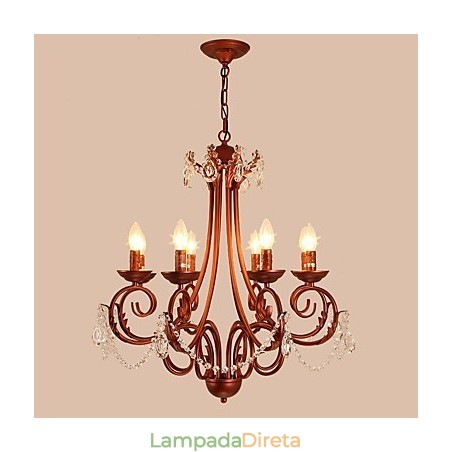 8 Luzes Lustre Moderno Contemporâneo Tradicional Lodge Vintage Retro Country Pintura Recurso para Cristal Metal 8 Luzes Lustre Moderno Contemporâneo Tradicional Lodge Vintage Retro Country Pintura Recurso para Cristal Metal